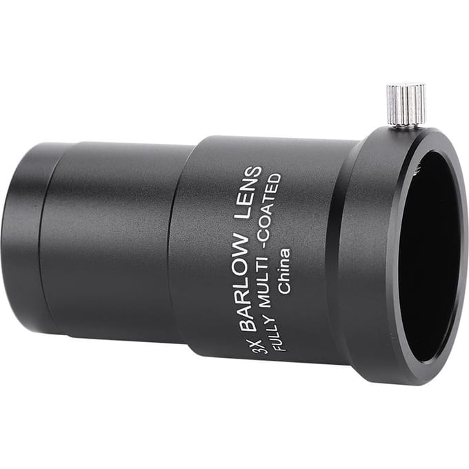 Oculaire de télescope d'astronomie 3X 1,25 Lentille de Barlow pour oculaire Entièrement traité gray