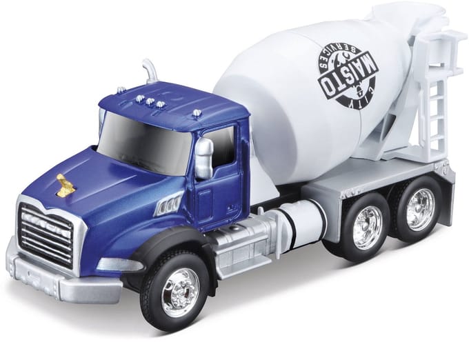 Maisto Mack Granite - Modelauto - Schaal 4,5" - Blauw/Wit