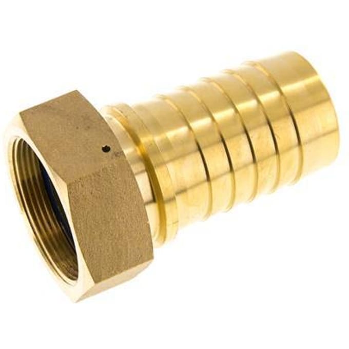 50x68 mm & G2'' Messing Slangpilaar met Wartelmoer DIN EN 14423 / DIN 2826