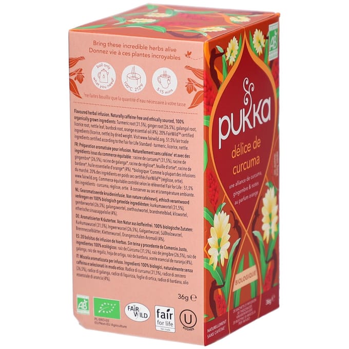 Pukka Herbs Thee Turmeric, Ginger & Orange 20 Instantthee