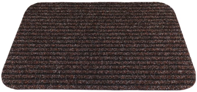 PRIMA - Heavy Duty - 2x - Deurmat - Schraapmat - Ribbel - donker bruin - zwart - 40x60cm - antislip
