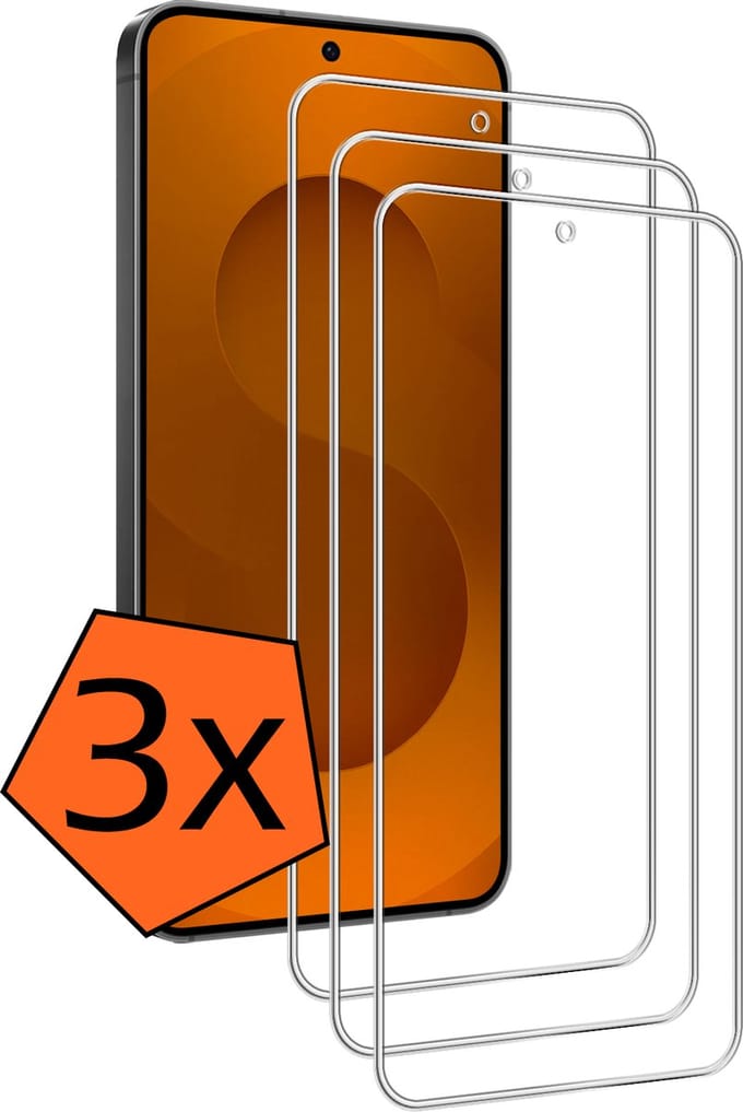 Screenprotector - 3 Stuks - Geschikt voor Samsung Galaxy S25 FE / S26 FE - Extra Sterk - Gehard Glas - Beschermglas - Tempered Glass - Screen Protector