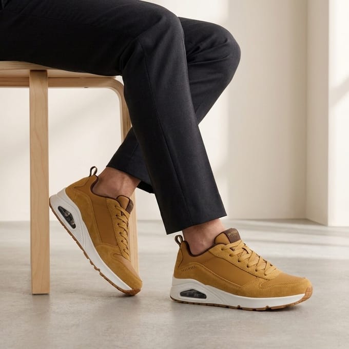 Skechers Skechers Uno Stacre Sneakers cognac Leer