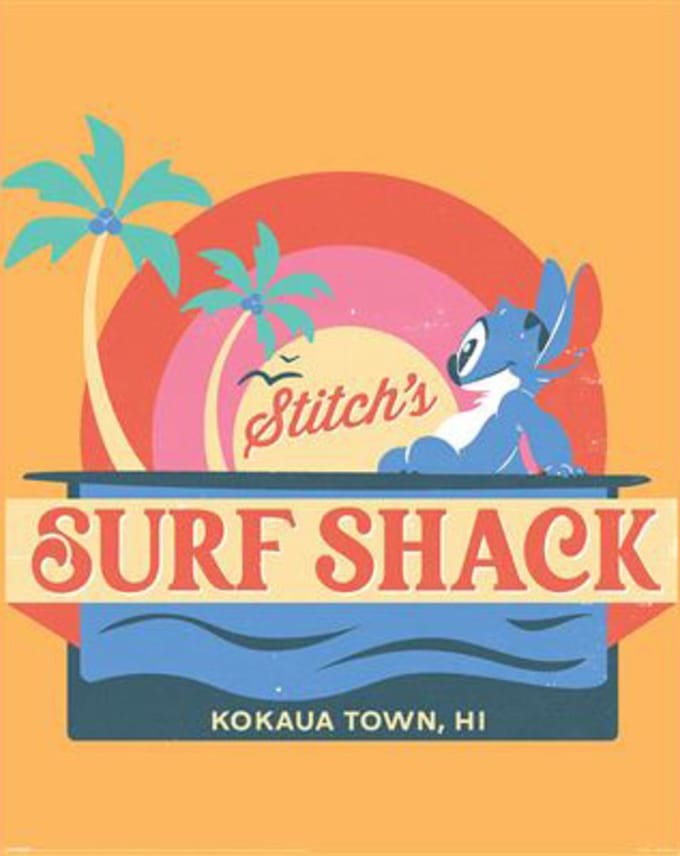 Poster Stitch - Surf Shack 40x50cm
