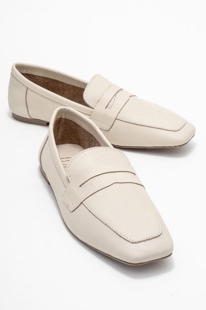 Morne Leren Loafers Dames