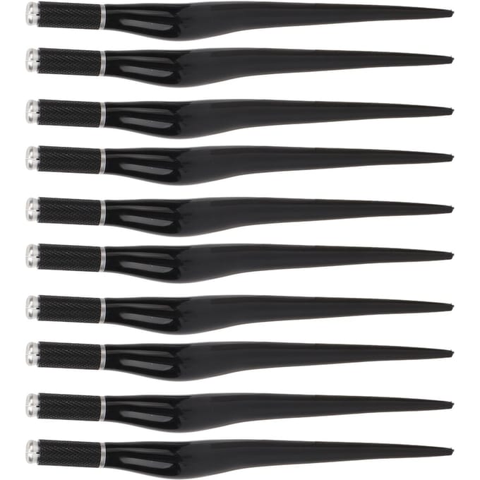 10pcs Stylo Microblading Tatouage Manuel Semi-Permanent Sourcil Lèvre Eyeliner Stylos Microblading Noir black