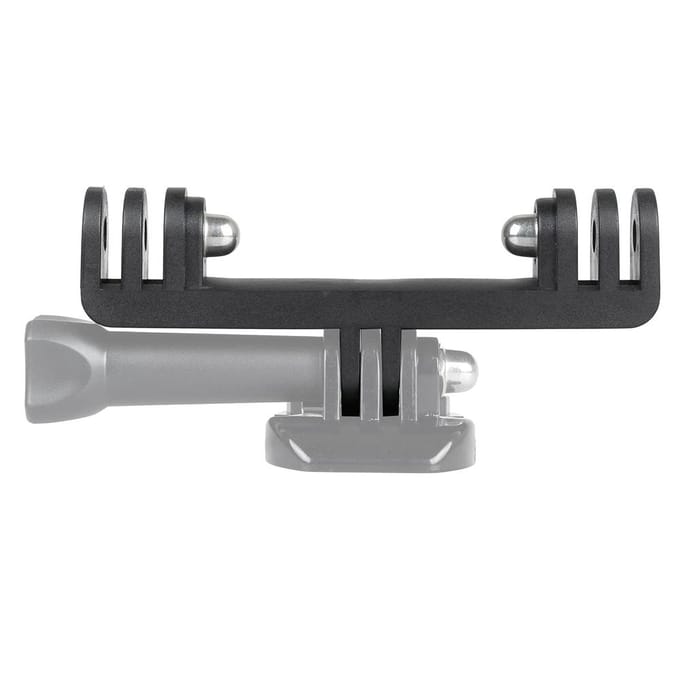 Dubbele flitsbeugeladapter Dubbele montageadapter Vervanging voor GoPro HERO4 HERO3+ zwart