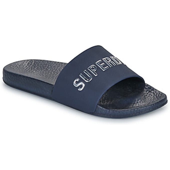 Superdry - Premium Metallic Pool Sliders Relaxed Pasvorm - Dames - Slippers
