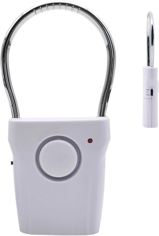 Draadloze Deuralarm - Alarm Sensor - Inbraak Preventie - Luid 120dB Geluid - 15 x 7.2 x 2.7 cm - Wit