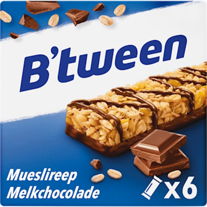 Tussendoortje Hero B'tween melkchocolade 6pack reep 25gr