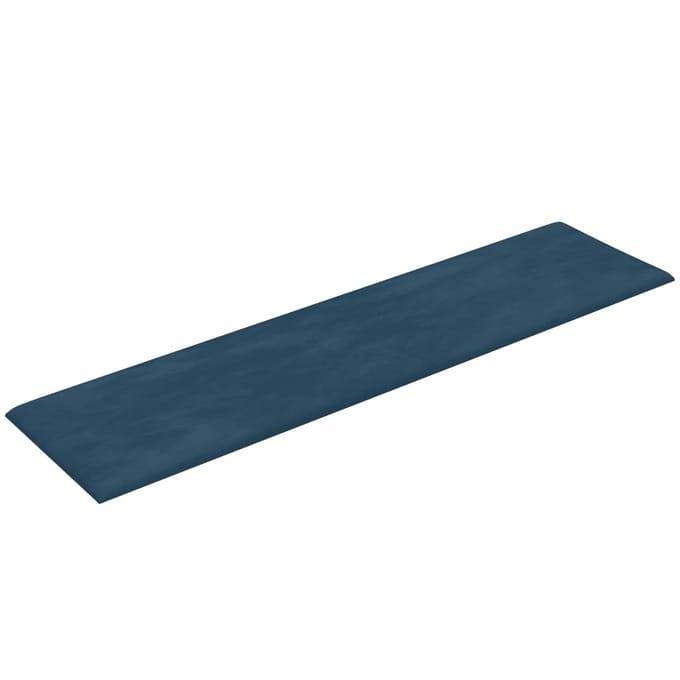 vidaXL - Wand - Hoofdbord - 12 - st - Blauw - Fluweel