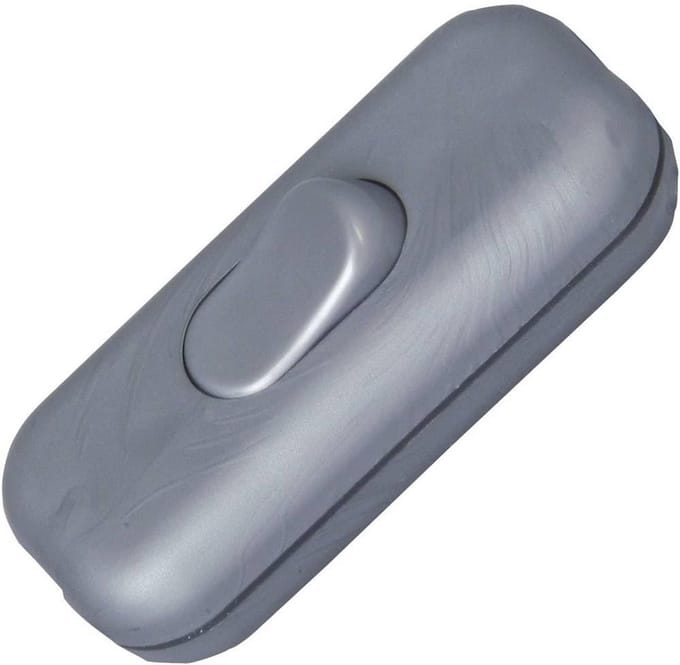 Enkele Snoerschakelaar 250V 6A Zilver