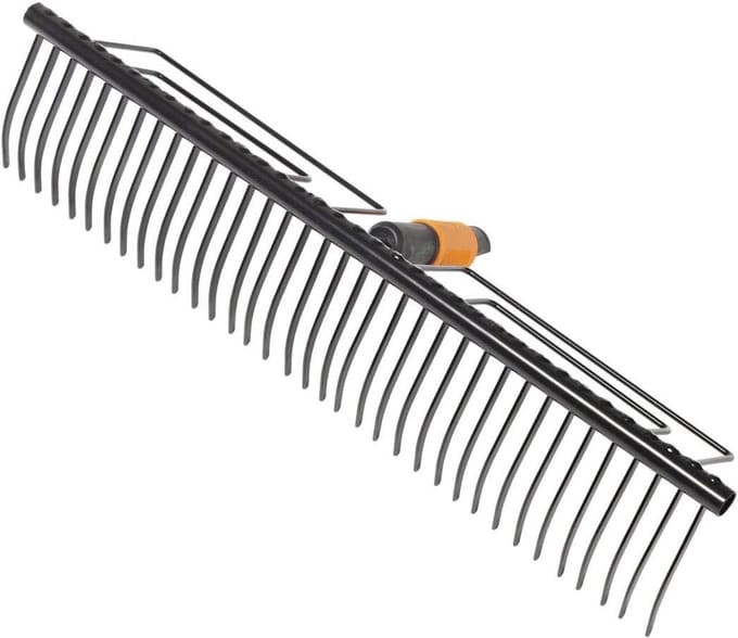Rake Tool Head with 35 Teeth Width 57 cm Hardened Steel Black QuikFit 1000656