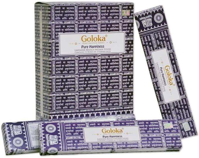 Goloka - pure happiness - lavendel - wierook - doos 12 pakjes