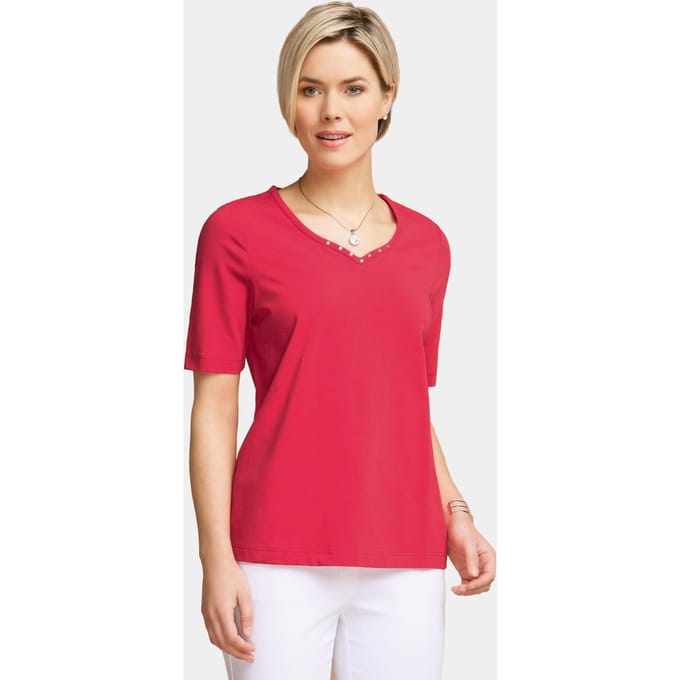 Goldner T-shirt Korte mouw basic shirt van katoen