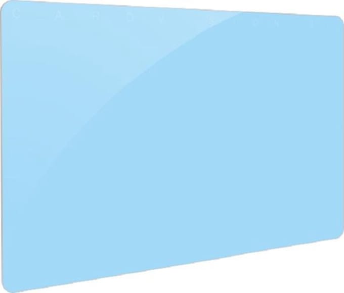 Gekleurde PVC kaart - licht blauw