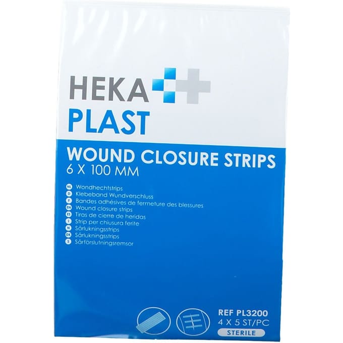 Suture Strips - Heka hechtingstrips 6 x 100mm - zakje 4 maal 5 stuks