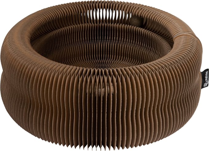 District 70 Maze - Kartonnen kattenspeelgoed - Ø50x18 cm Bruin
