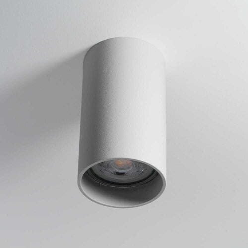 2x Canopus bianco s by LUSENZ - Cilindervormige opbouwspot in met mat witte coating