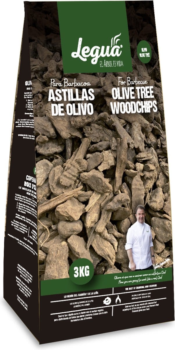 BBQ houtchips Olijf 3kg - Europees en duurzaam geproduceerd