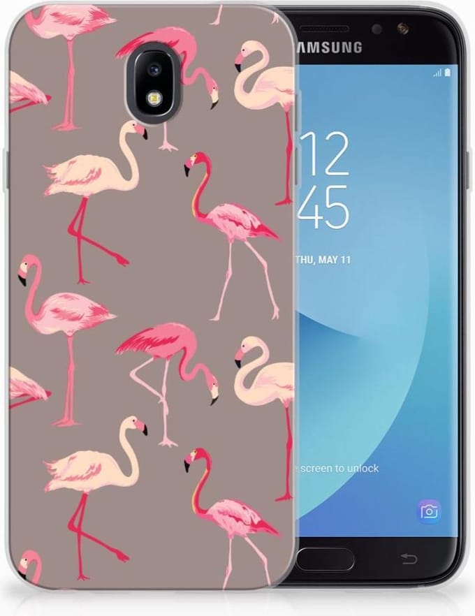 Samsung Galaxy J7 2017 | J7 Pro TPU Hoesje Flamingo