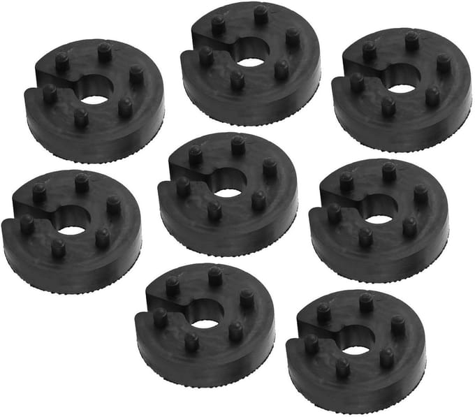 Veerwegbegrenzer Set - Rubberen Stopper - Ophanging Beschermen - Universele Pasvorm - 8 Stuks - Zwart