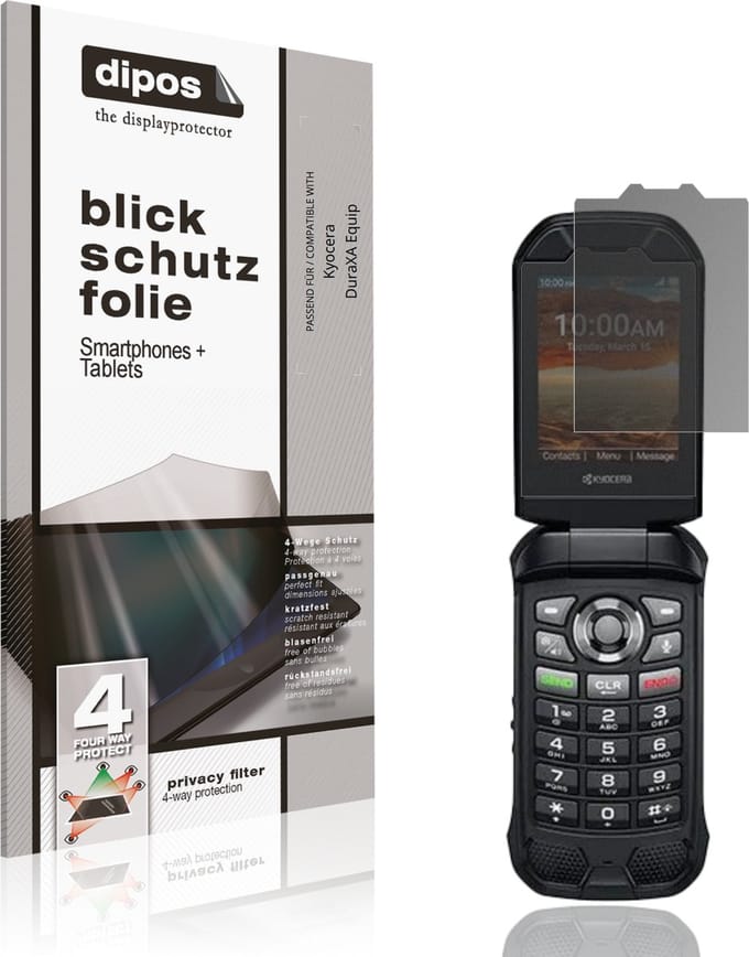dipos – Matte Privacy Screenprotector geschikt voor Kyocera DuraXA Equip | Anti-Spy Beschermfolie