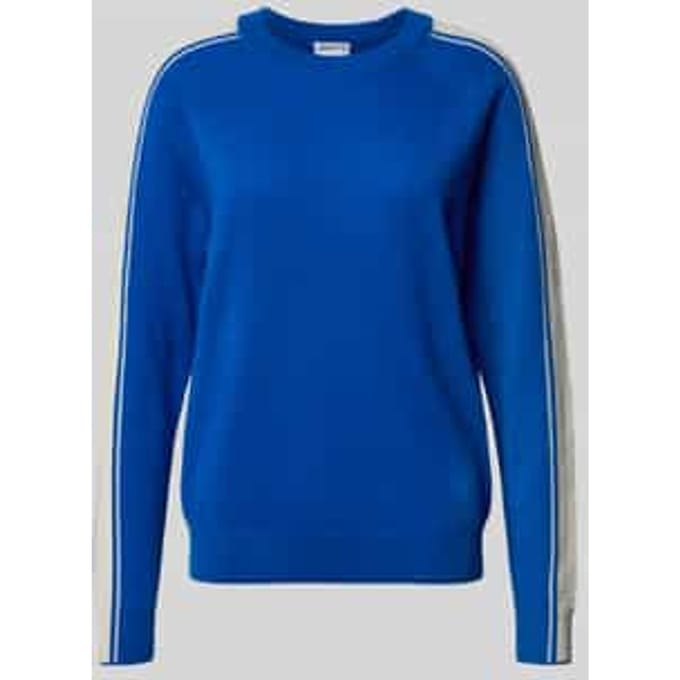 Gebreide pullover van kasjmier met contraststrepen