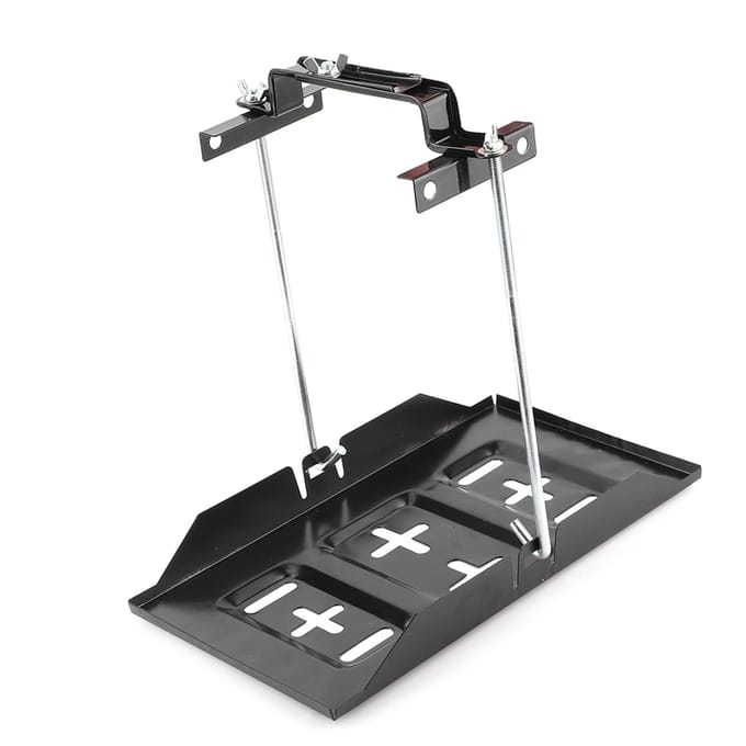 Kit Support Plateau Batterie de Stockage Support de Fixation Pince de Maintien Support Accessoire Voiture 27CM 27cm/10.6in black
