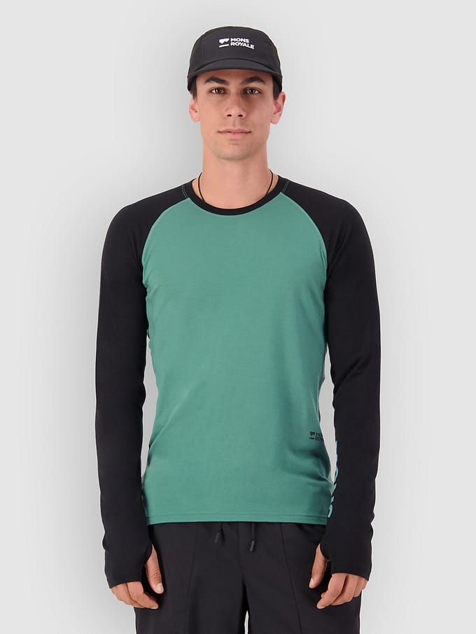 Mons Royale Temple Merino Long Sleeve Thermo Shirt blauw