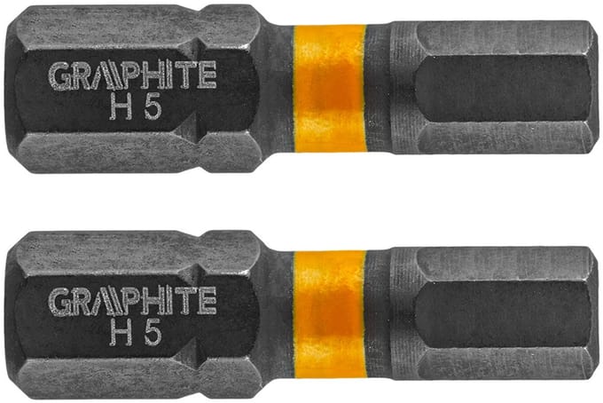 Graphite - Slagbit HEX5 - 25 mm - Staal S2 - Verhoogde Flexibiliteit