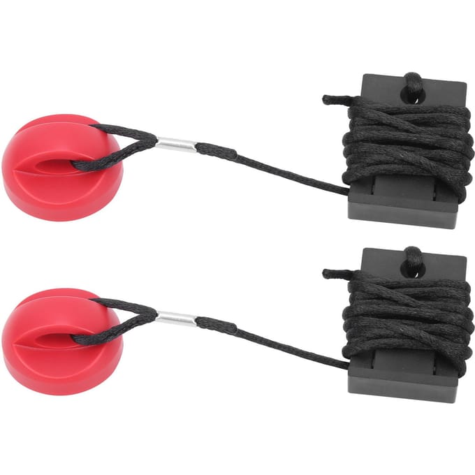2 stuks Veiligheidssleutel Loopband Magnetische Veiligheidsschakelaar Vergrendeling Fitness Accessoire black