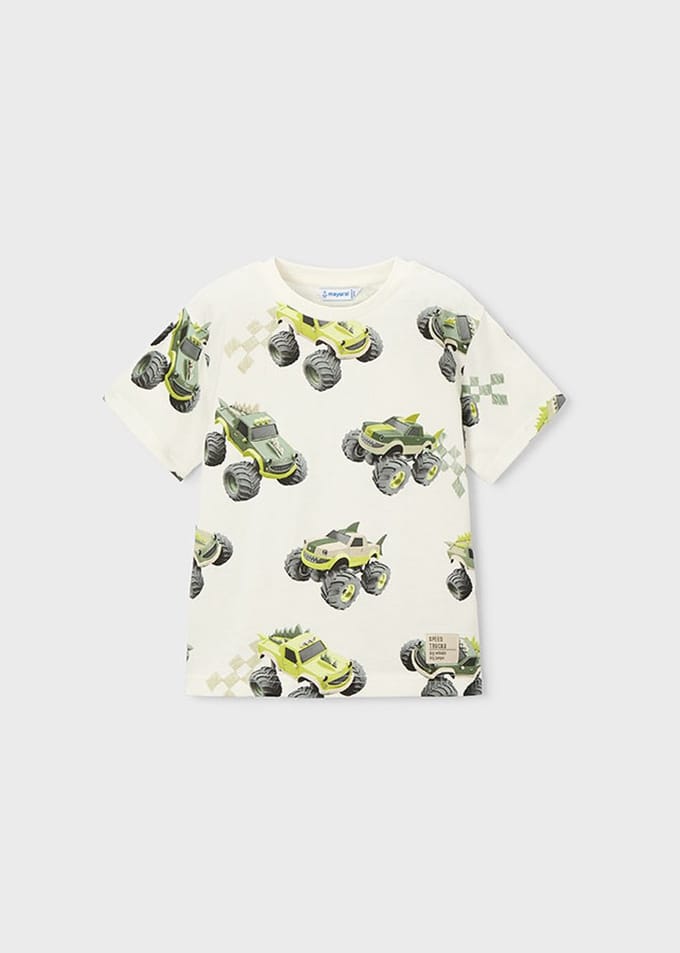 MAYORAL - Jongens t-shirt - Maat 92 - Jongens - Creme -