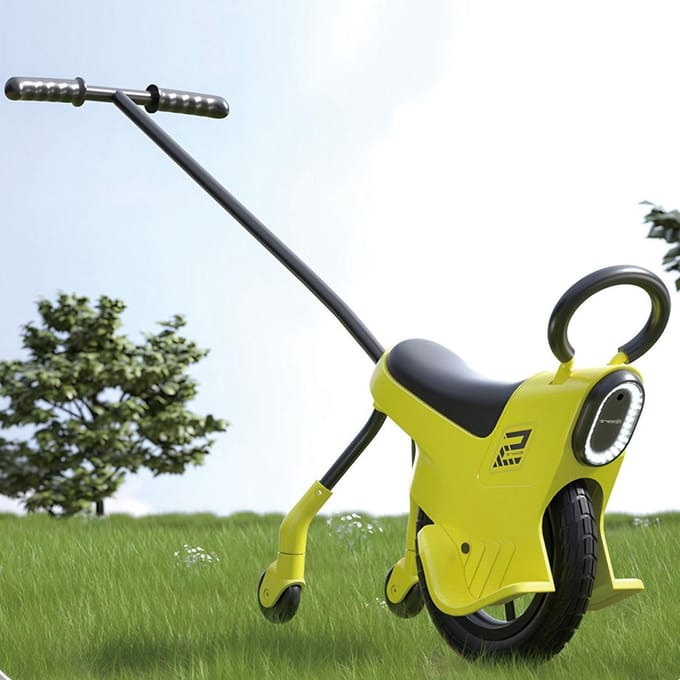 Peuter Loopfiets - Driewieler Kind - Buiten Spelen - Afneembaar Ontwerp - 12 inch - Geel