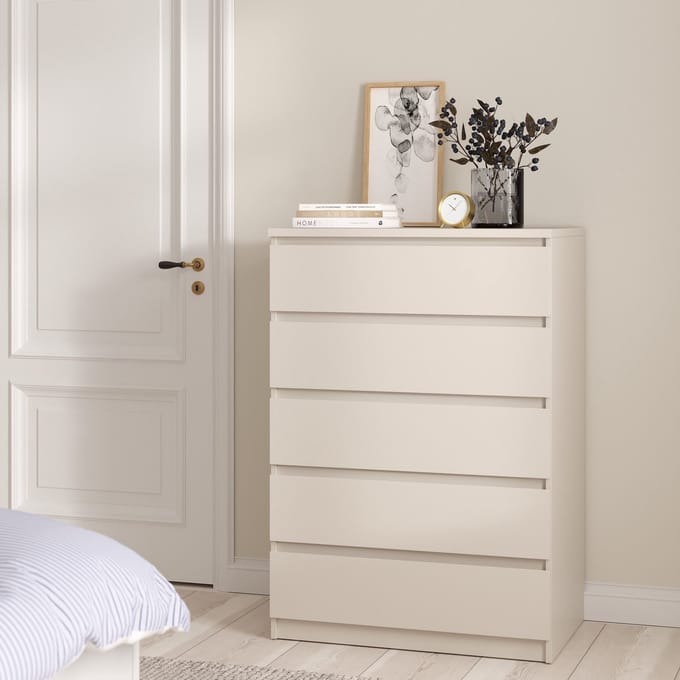 Ladekast Luna – 5 Ruime Lades – Modern Greeploos Design
