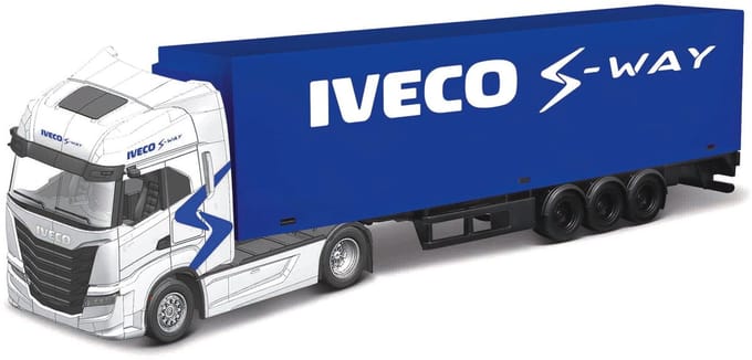 Bburago Iveco S-Way 570 - Modelauto - Schaal 1:43 - Wit/Blauw
