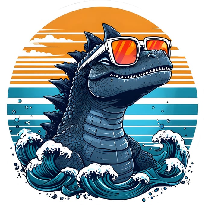 4one6 industries - "Chillzilla" – Cool Godzilla Sticker
