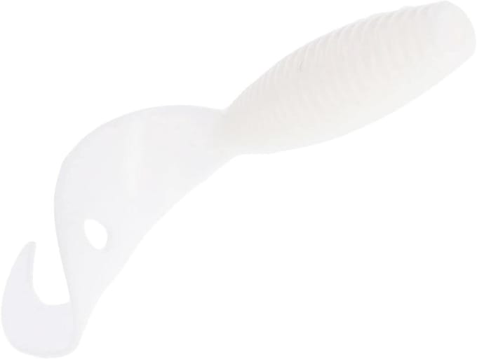 Rubberen Vissen - Softbaits Twisters - Roofvissen Vangen - Extra Golf Beweging - 51 mm 8 Stuks - Wit