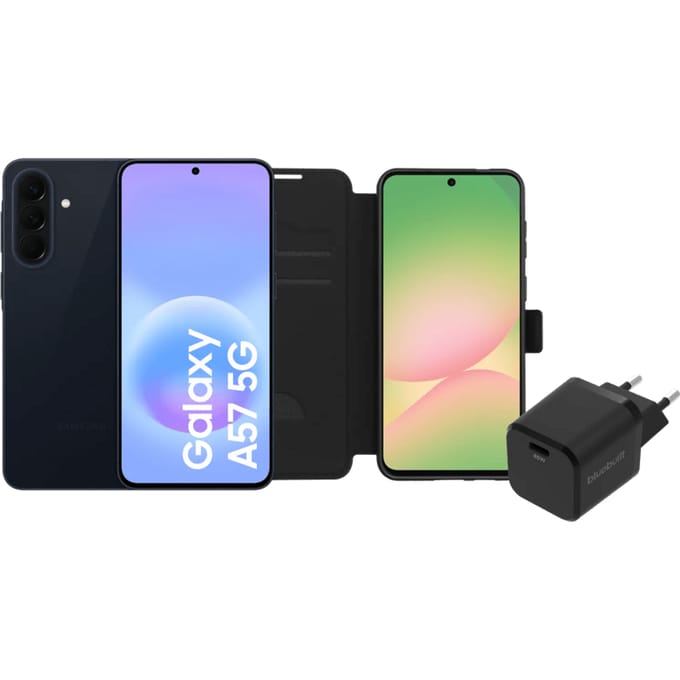 Samsung Galaxy A57 128GB Donkerblauw 5G + Basis Accessoirepakket