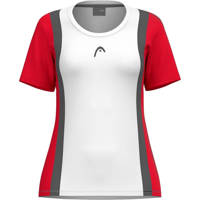 HEAD Club 25 Tech T-shirt Dames-Rood,Wit