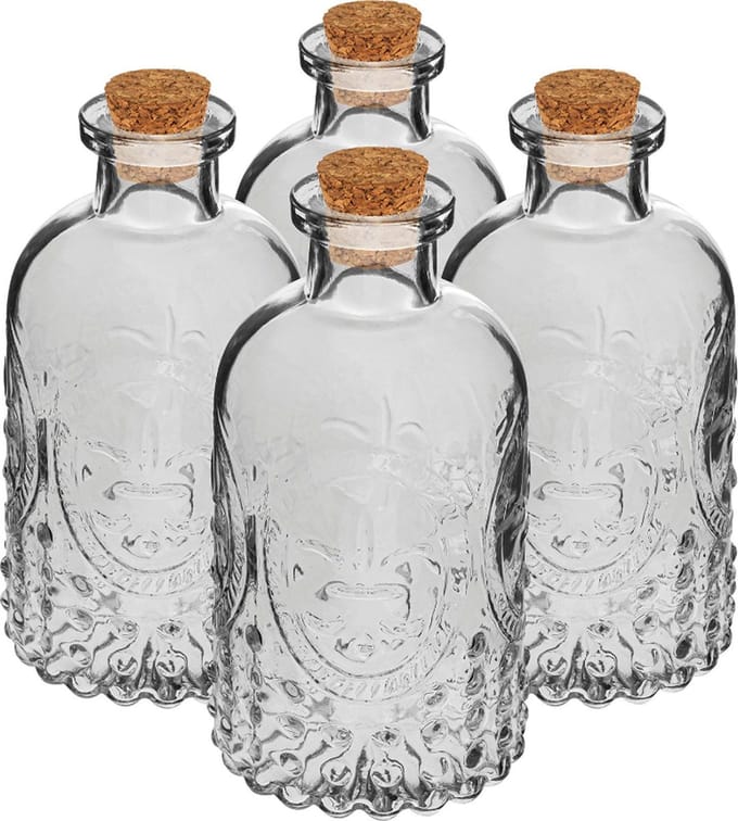 Set decoratieve flesjes 240ml - likeurflesjes
