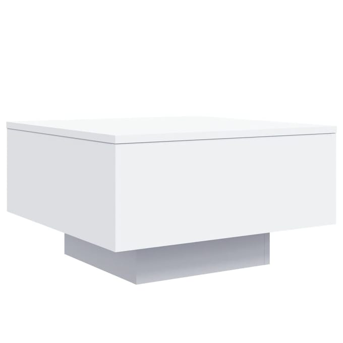 vidaXL - Salontafel - met - LED-verlichting - 55x55x31 - cm - wit