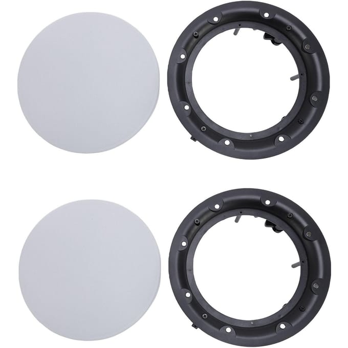 2 STKS Plafondspeaker Grille Covers Magnetisch Rond Commerciële Plafondspeaker Grille Covers Speaker Decoratieve Ring DIY white