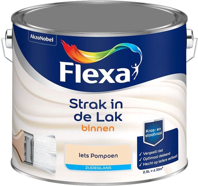 Flexa - Strak In De Lak Binnenlak Zijdeglans - Iets Pompoen - Mengverf - 2,5 L