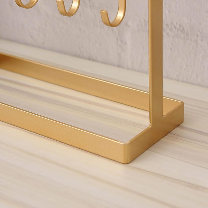 Sieraden Display Organizer Standaard Haken Gouden IJzeren Displayrek voor Ketting Haaraccessoires goud