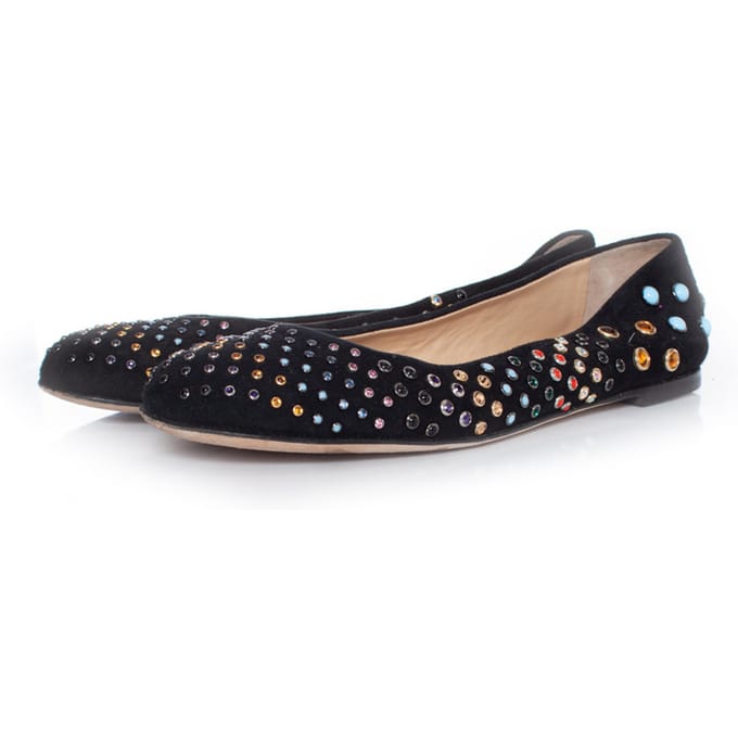 Giuseppe Zanotti, Suède ballerina met gekleurde studs