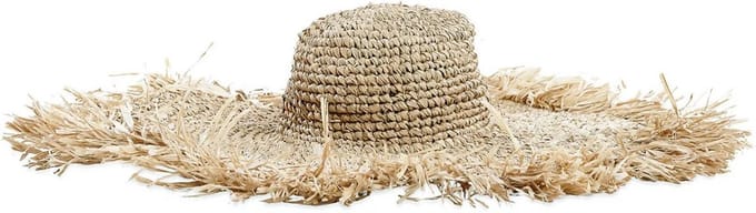 Ocean Hat - Zonnehoed - Strandhoed - Stijlvolle zonwering - Raffia Stro - 57cm x 11cm x 57cm