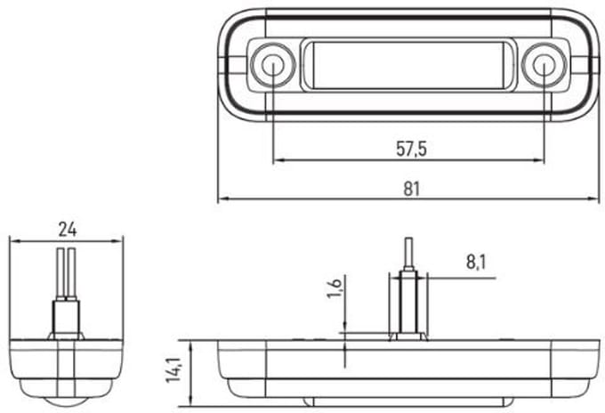 Markeringslicht - SIM - 3302 - 3.2 - 8.1cm - Smoke - Amber - 12V-24V