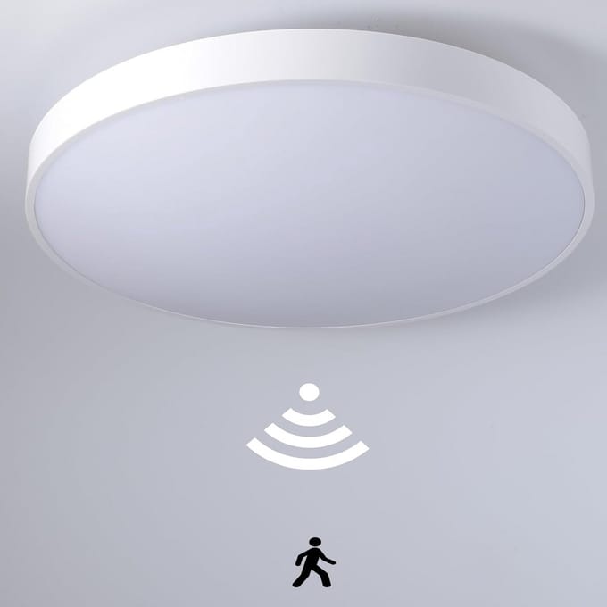 LED Plafondlamp met Instelbare Radarsensor | 25W 2500lm Warm Wit Licht voor Binnen