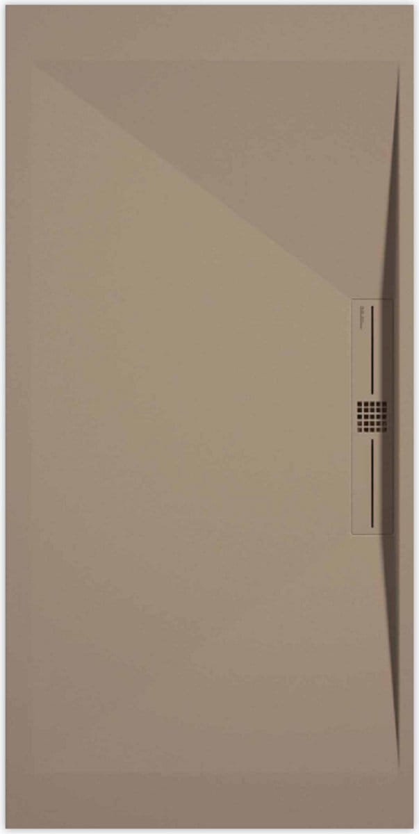 Sanifun douchebak Stone Side Moka Smooth 900 x 900 P